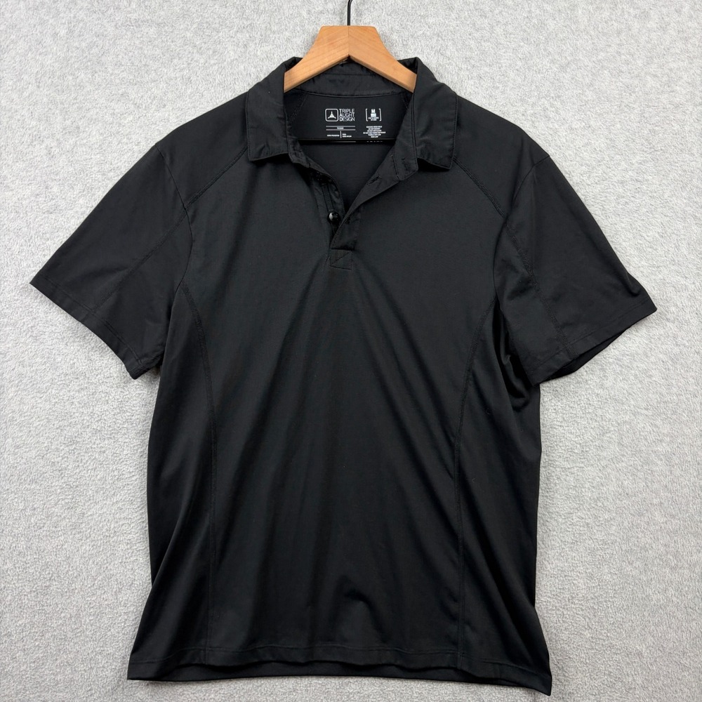 Triple Aught Design Atlas Polo Shirt Mens Medium Black Performance Tactical